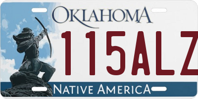 OK license plate 115ALZ