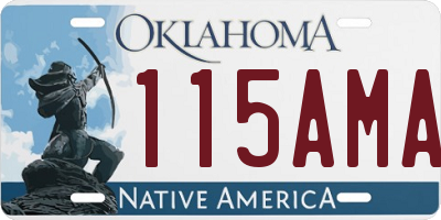 OK license plate 115AMA