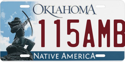 OK license plate 115AMB