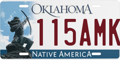 OK license plate 115AMK