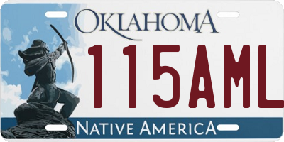 OK license plate 115AML