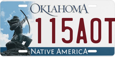 OK license plate 115AOT