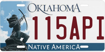 OK license plate 115API