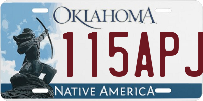 OK license plate 115APJ