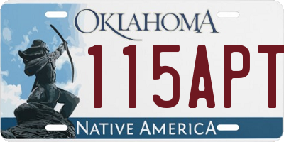 OK license plate 115APT