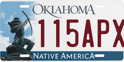 OK license plate 115APX