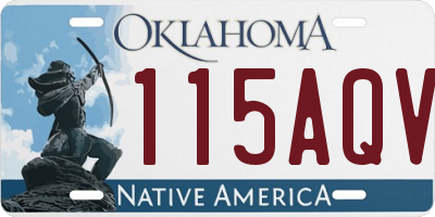 OK license plate 115AQV