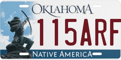 OK license plate 115ARF