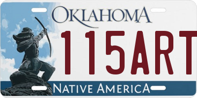 OK license plate 115ART