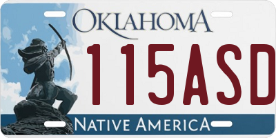 OK license plate 115ASD