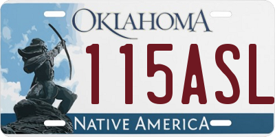OK license plate 115ASL