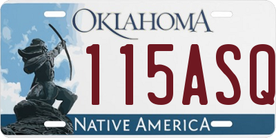 OK license plate 115ASQ