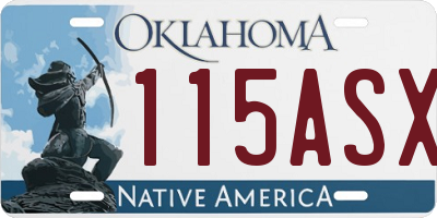OK license plate 115ASX