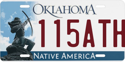 OK license plate 115ATH