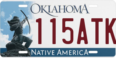 OK license plate 115ATK