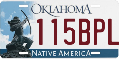 OK license plate 115BPL