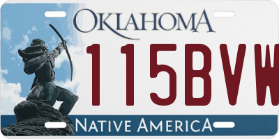 OK license plate 115BVW