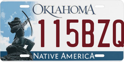 OK license plate 115BZQ