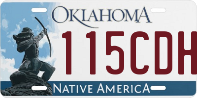 OK license plate 115CDH