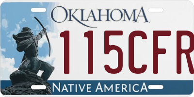 OK license plate 115CFR