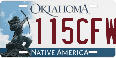 OK license plate 115CFW