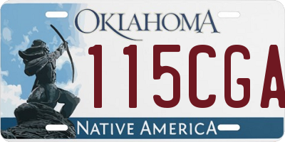 OK license plate 115CGA