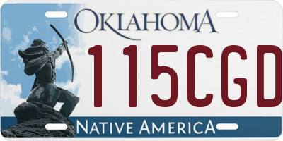 OK license plate 115CGD