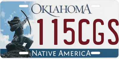 OK license plate 115CGS