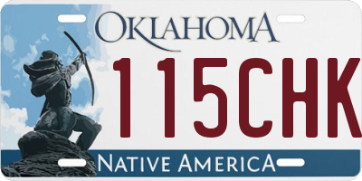 OK license plate 115CHK