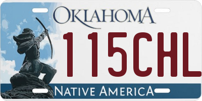 OK license plate 115CHL
