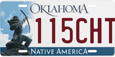 OK license plate 115CHT