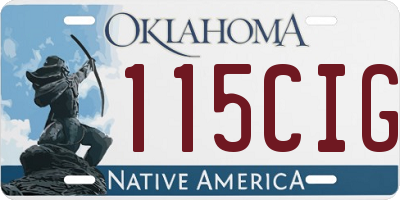 OK license plate 115CIG