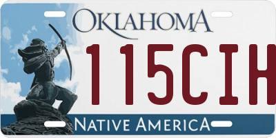 OK license plate 115CIH