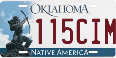 OK license plate 115CIM