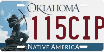 OK license plate 115CIP