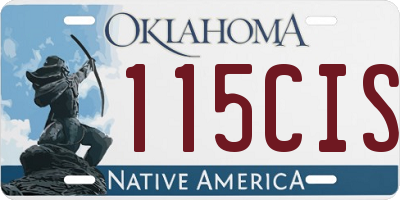 OK license plate 115CIS