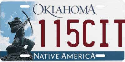 OK license plate 115CIT