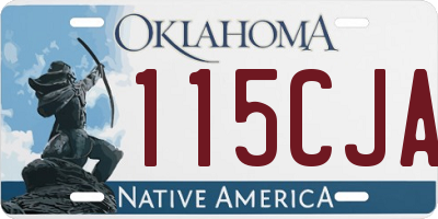 OK license plate 115CJA