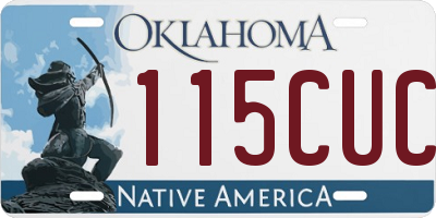 OK license plate 115CUC