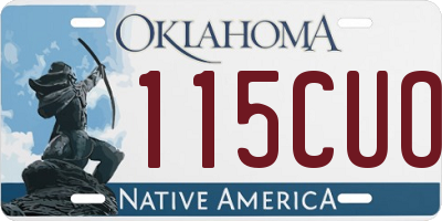 OK license plate 115CUO