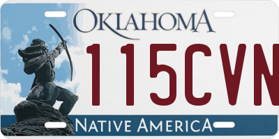OK license plate 115CVN