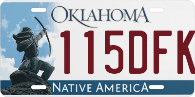 OK license plate 115DFK