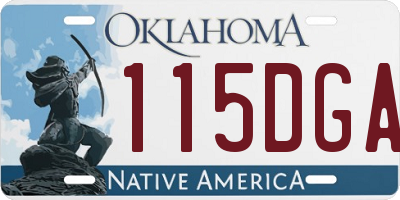 OK license plate 115DGA