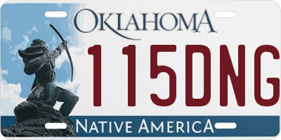 OK license plate 115DNG