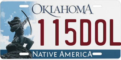 OK license plate 115DOL