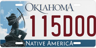 OK license plate 115DOO