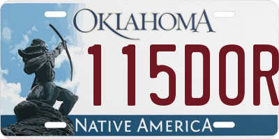 OK license plate 115DOR