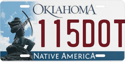OK license plate 115DOT