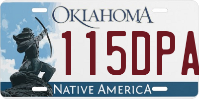 OK license plate 115DPA