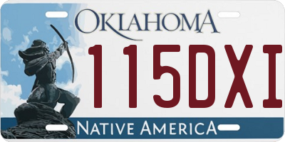 OK license plate 115DXI